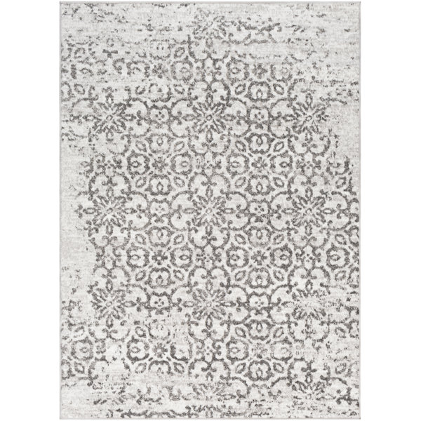 Bungalow Rose Ranck Distressed Gray Area Rug & Reviews Wayfair